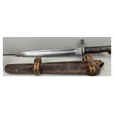 U.S. 1902 Krag Bayonet w Leather Scabbard