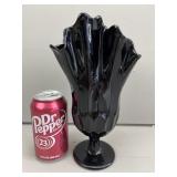 Fenton Black Hankerchief Vase