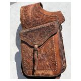 Old Hand Tooled Saddle Bags-Stiff Needs Softened