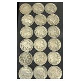 18 Buffalo Nickels Coins