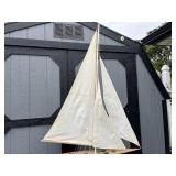 Huge Wood Sail Ship Endevour-As Found Dirt and