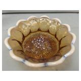 Fenton Chocolate Cameo Opalescent Bowl
