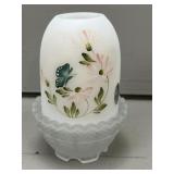 Fenton Hand Painted Fairy Lamp Arist Signed