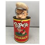 1957 Mattel Popeye Spinach Can Toy