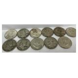 11 Silver Half Dollar Coins