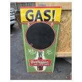Orig. Porcelain Dr Pepper GAS Sign Approx.22x48