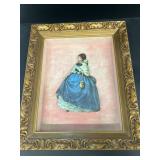 3-D frame print of Victorian style woman
