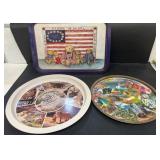 (3) Metal Trays- Indy Zoo, Smoky Mts & Bears