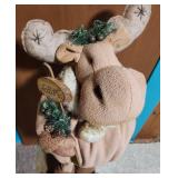 Standing Christmas Moose with adjustable legs