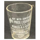 Rite price liquors Wabash shot glass