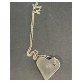 Sterling silver heart pendant necklace