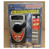 Emergency flashlight radio no batteries needed