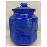 Cobalt PEANUT Jar