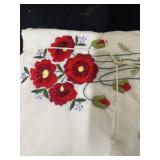 Four pairs embroidered pillow cases