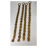 PERUVIAN brass coin belt / necklace