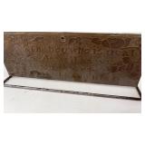 Vtg Metal Tie Rack w/ 'slogan'