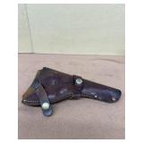 Leather gun holster