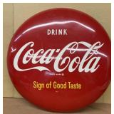 16' Coca-Cola button metal sign