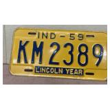 1959 Indiana license plate