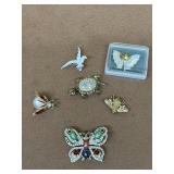 Butterfly turtle animal brooches