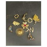 Costume jewelry brooches