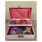 Jewelry box with costume jewelry