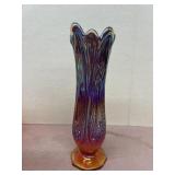 Carnival glass vase