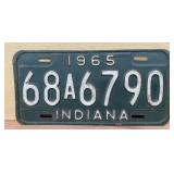 1965 Indiana license plate