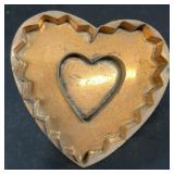 Michael BONE heart shaped cookie cutter copper