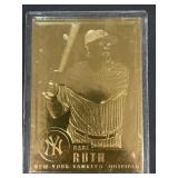 Babe Ruth gold foil, New York Yankees card