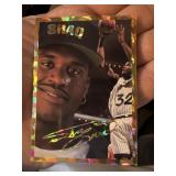 Shaquille O'Neal gold border rookie basketball