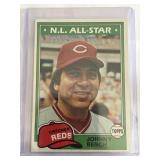 1981 Johnny Bench Topps baseball card