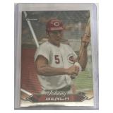 JOHNNY BENCH TOPPS Stadium, chrome baseball card
