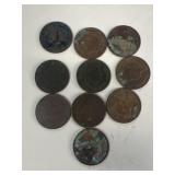 (10) Indian head pennies