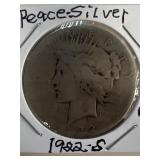1922S PEACE silver dollar
