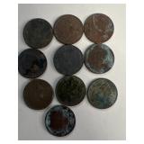 (10) Indian head pennies