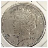 1924 peace silver dollar