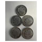 (5) Roosevelt, silver dimes