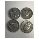 (4) silver quarters