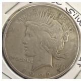 1922 PEACE silver dollar