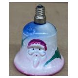 Vintage Christmas lightbulb, ornaments Santa Claus