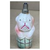 Bulldog lightbulb, Christmas ornament vintage