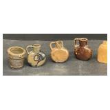 Miniature stoneware jugs croc