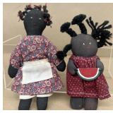 Black memorabilia, handmade dolls