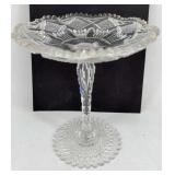 Brilliant Cut Glass Pedestal Candy Dish