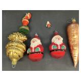 Christmas ornaments, Santa Claus carrot and S