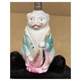 Cat Christmas light ornament vintage