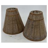 (2) Beaded Lamp Shades, vintage