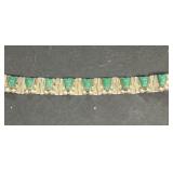Sterling silver green stone bracelet