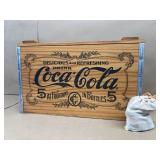 Coca-Cola wooden advertising checkerboard crate